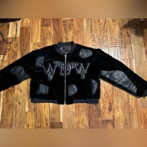 New coats fron natural leather and fur. Excellent condition